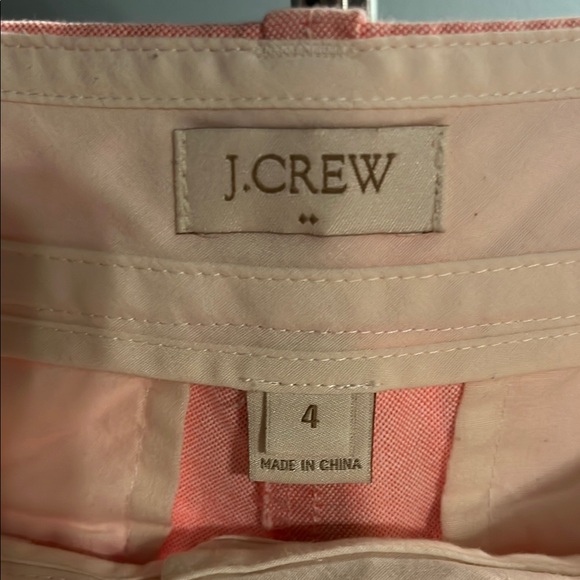 J. Crew Pink Shorts Tailored Cotton Blend - Picture 2 of 8